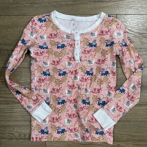 Roller Rabbit girls size 10 Prancing Deer pajama top